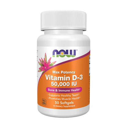 Vitamin D-3 50,000 IU Softgels – High-Potency Bone & Muscle Support (50 Count) - My Store