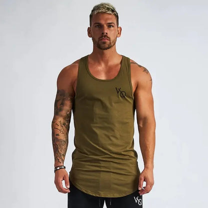 Men's Cotton Sleeveless Training Singlet -Breathable Workout Top - My Store