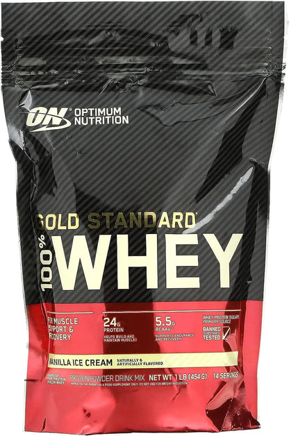 Optimum Nutrition Gold Standard 100% Whey Protein Powder Vanilla Ice Cream 1 Pound (Packaging May Vary) - My Store