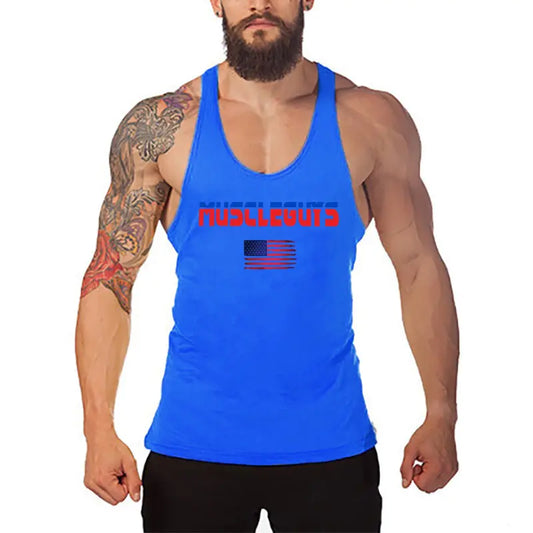 Men's  Gym Vest -Breathable Print Training Tank - My Store