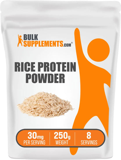 BulkSupplements.com Organic Rice Protein Powder - Unflavored Protein Powder Plant Protein Powder - Vegan Dairy Free & Gluten Free 30g per Serving 250g (8.8 oz) (Pack of 1) - My Store