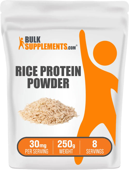 BulkSupplements.com Organic Rice Protein Powder - Unflavored Protein Powder Plant Protein Powder - Vegan Dairy Free & Gluten Free 30g per Serving 250g (8.8 oz) (Pack of 1) - My Store