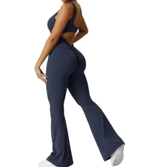V-Back Scrunch Gym Set – Lifting Leggings & Supportive Crop Top - My Store