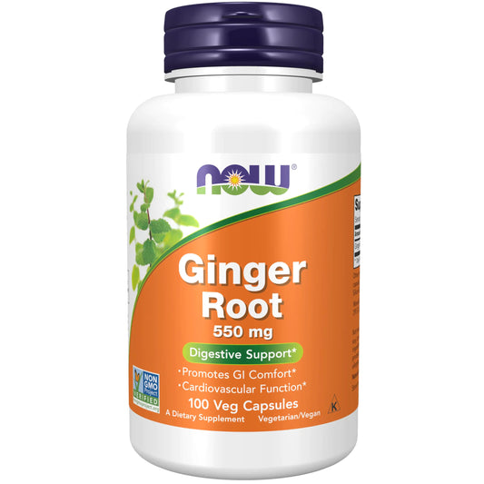 Ginger Root (Zingiber officinale) 550 mg Digestive Support* 100 Veg Capsules - My Store