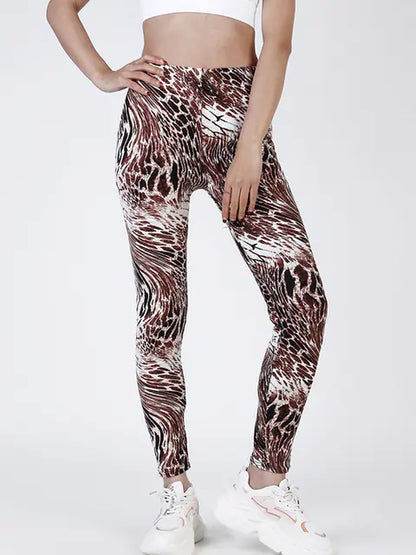 Summer Flower Print Gym Leggings – Stretchy Floral Workout Pants - My Store