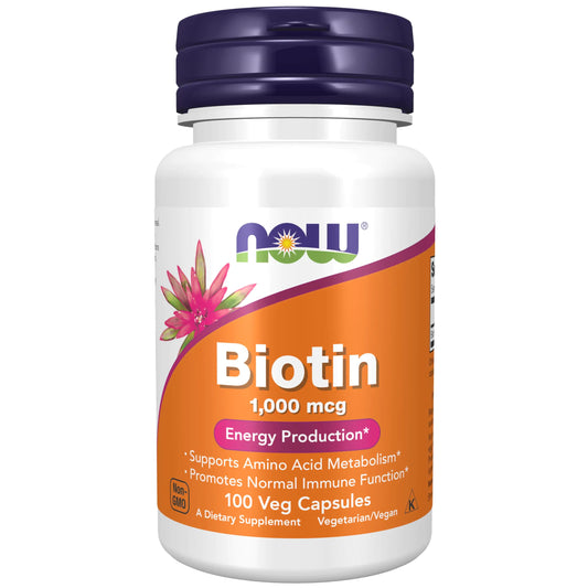 Biotin 1000 mcg Amino Acid Metabolism* Energy Production* 100 Capsules - My Store