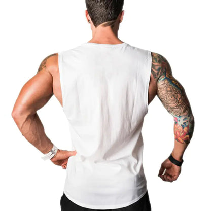 Men's Cotton Gym Singlet -Classic Bodybuilding Tank - My Store